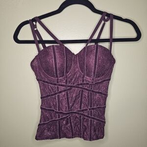 Charlotte Russe Lace Camisole - Deep Purple